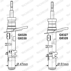 amortizatorius MONROE ORIGINAL (Gas Technology)
                                                G8329, MONROE, G8329, auto de