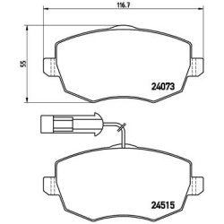 stabdžių trinkelių rinkinys, diskinis stabdys PRIME LINE
                                BREMBO                           