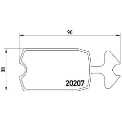 stabdžių trinkelių rinkinys, diskinis stabdys PRIME LINE
                                BREMBO                           