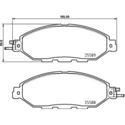 stabdžių trinkelių rinkinys, diskinis stabdys PRIME LINE
BREMBO