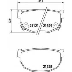 stabdžių trinkelių rinkinys, diskinis stabdys PRIME LINE
                                BREMBO                           