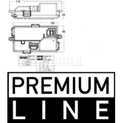 reguliatorius, keleivio pusės ventiliatorius BEHR *** PREMIUM LINE ***
                                MAHLE                