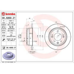 stabdžių diskas (1vnt) PRIME LINE - UV Coated
                                BREMBO                                       