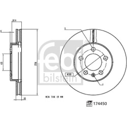 stabdžių diskas (1vnt)
                                FEBI BILSTEIN                                                174450,