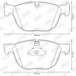 stabdžių trinkelių rinkinys, diskinis stabdys
                                JURID                                       