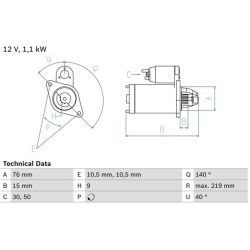 starteris
                                BOSCH                                                0986022490, BOSCH, 0986022490,