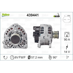 kintamosios srovės generatorius VALEO ORIGINS NEW OE TECHNOLOGY
                                                439441, VALE