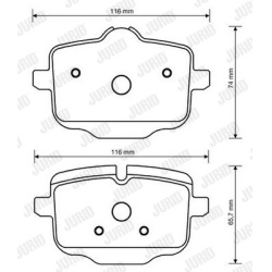stabdžių trinkelių rinkinys, diskinis stabdys Jurid White Low Dust
                                                573353J