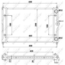Aušinimo radiatorius
                                NRF                                                519505, NRF, 519505,
