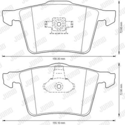 stabdžių trinkelių rinkinys, diskinis stabdys
                                JURID                                       