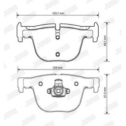 stabdžių trinkelių rinkinys, diskinis stabdys Jurid White Low Dust
                                                573354J