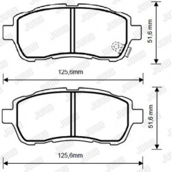 stabdžių trinkelių rinkinys, diskinis stabdys Jurid White Low Dust
                                                573249J