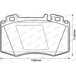 stabdžių trinkelių rinkinys, diskinis stabdys
                                JURID                                       