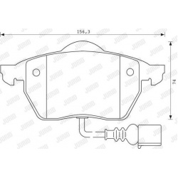 stabdžių trinkelių rinkinys, diskinis stabdys
                                JURID                                       