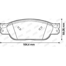 stabdžių trinkelių rinkinys, diskinis stabdys Jurid White Low Dust
                                                573023J
