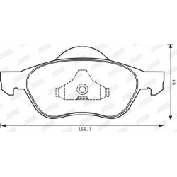 stabdžių trinkelių rinkinys, diskinis stabdys
                                JURID                                       