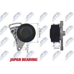 įtempiklio skriemulys, V formos rumbuotas diržas
                                NTY                                RNK-AU-