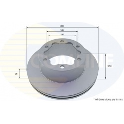 stabdžių diskas (1vnt) COATED
                                COMLINE                                                ADC501