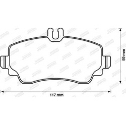 stabdžių trinkelių rinkinys, diskinis stabdys
                                JURID                                       