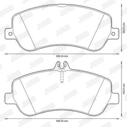 stabdžių trinkelių rinkinys, diskinis stabdys Jurid White Low Dust
                                                573321J