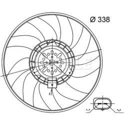 ventiliatorius, radiatoriaus BEHR
                                MAHLE                                                CFF 33