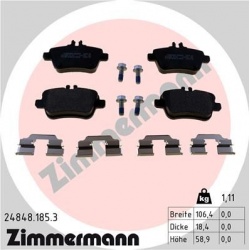 stabdžių trinkelių rinkinys, diskinis stabdys
                                ZIMMERMANN                                24