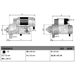 Starteris
                                DENSO                                DSN3012, DENSO, DSN3012, auto detalė