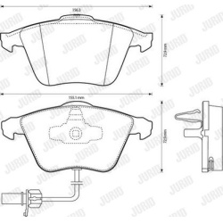 stabdžių trinkelių rinkinys, diskinis stabdys
                                JURID                                573145J