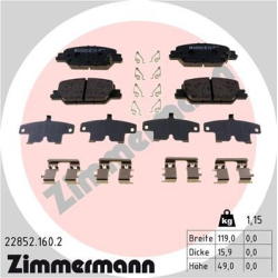 stabdžių trinkelių rinkinys, diskinis stabdys
                                ZIMMERMANN                                22