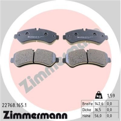 stabdžių trinkelių rinkinys, diskinis stabdys
                                ZIMMERMANN                                  