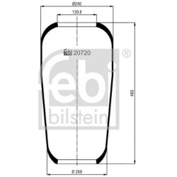 pneumatinė oro pagalvė
                                FEBI BILSTEIN                                                20720, 