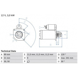 starteris
                                BOSCH                                                0986011210, BOSCH, 0986011210,