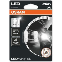 OSRAM LED lemputės W5W WHITE 1W 12V W2.1X9.5D BLI2 2vnt
                                OSRAM                               