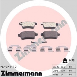 stabdžių trinkelių rinkinys, diskinis stabdys
                                ZIMMERMANN                                24