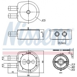Aušintuvas tepalo
                                NISSENS                                91203, NISSENS, 91203, auto detalė