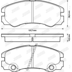 stabdžių trinkelių rinkinys, diskinis stabdys
                                JURID                                573066J