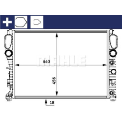 Aušinimo radiatorius
                                MAHLE                                                CR 512 000S, MAHLE