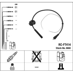 uždegimo laido komplektas
NGK RC-FT414, NGK,