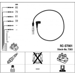 uždegimo laido komplektas
                                NGK                                                RC-ST901, NGK, 