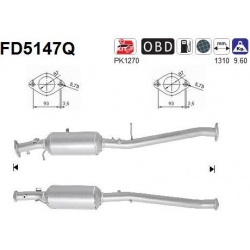 DPF, kietųjų dalelių filtras
                                                FD5147Q, AS, FD5147Q, auto detalė
