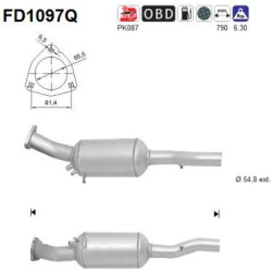 DPF, kietųjų dalelių filtras
                                                FD1097Q, AS, FD1097Q, auto detalė