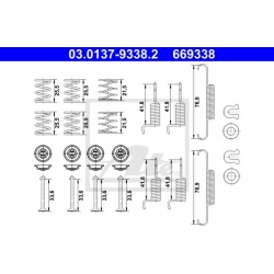 priedų komplektas, stovėjimo stabdžių trinkelės
                                ATE                                     