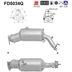 DPF, kietųjų dalelių filtras
                                FD5034Q, AS, FD5034Q, auto detalė