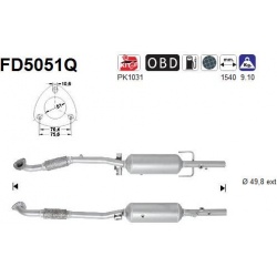 DPF, kietųjų dalelių filtras
                                FD5051Q, AS, FD5051Q, auto detalė