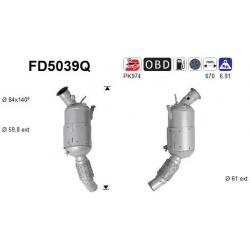 DPF, kietųjų dalelių filtras
                                FD5039Q, AS, FD5039Q, auto detalė