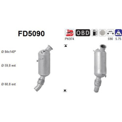 DPF, kietųjų dalelių filtras
                                                FD5090, AS, FD5090, auto detalė