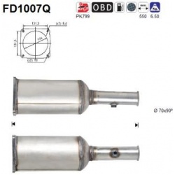 DPF, kietųjų dalelių filtras
                                FD1007Q, AS, FD1007Q, auto detalė