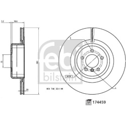 stabdžių diskas (1vnt)
                                FEBI BILSTEIN                                                174459,