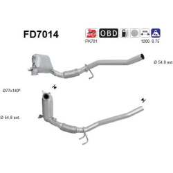 DPF, kietųjų dalelių filtras
                                                FD7014, AS, FD7014, auto detalė