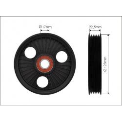 įtempiklio skriemulys, V formos rumbuotas diržas
                                CAFFARO                                   